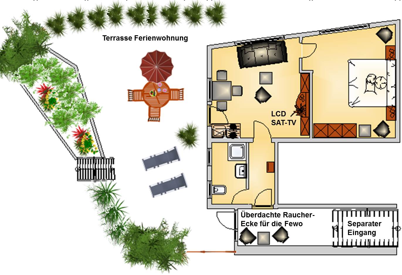 Grundriss Fewo Terrasse